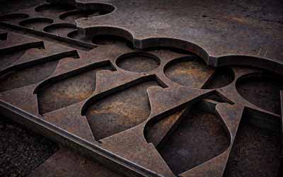 Außenlager von C. & F. vom Brocke mit C60 Grobblechen